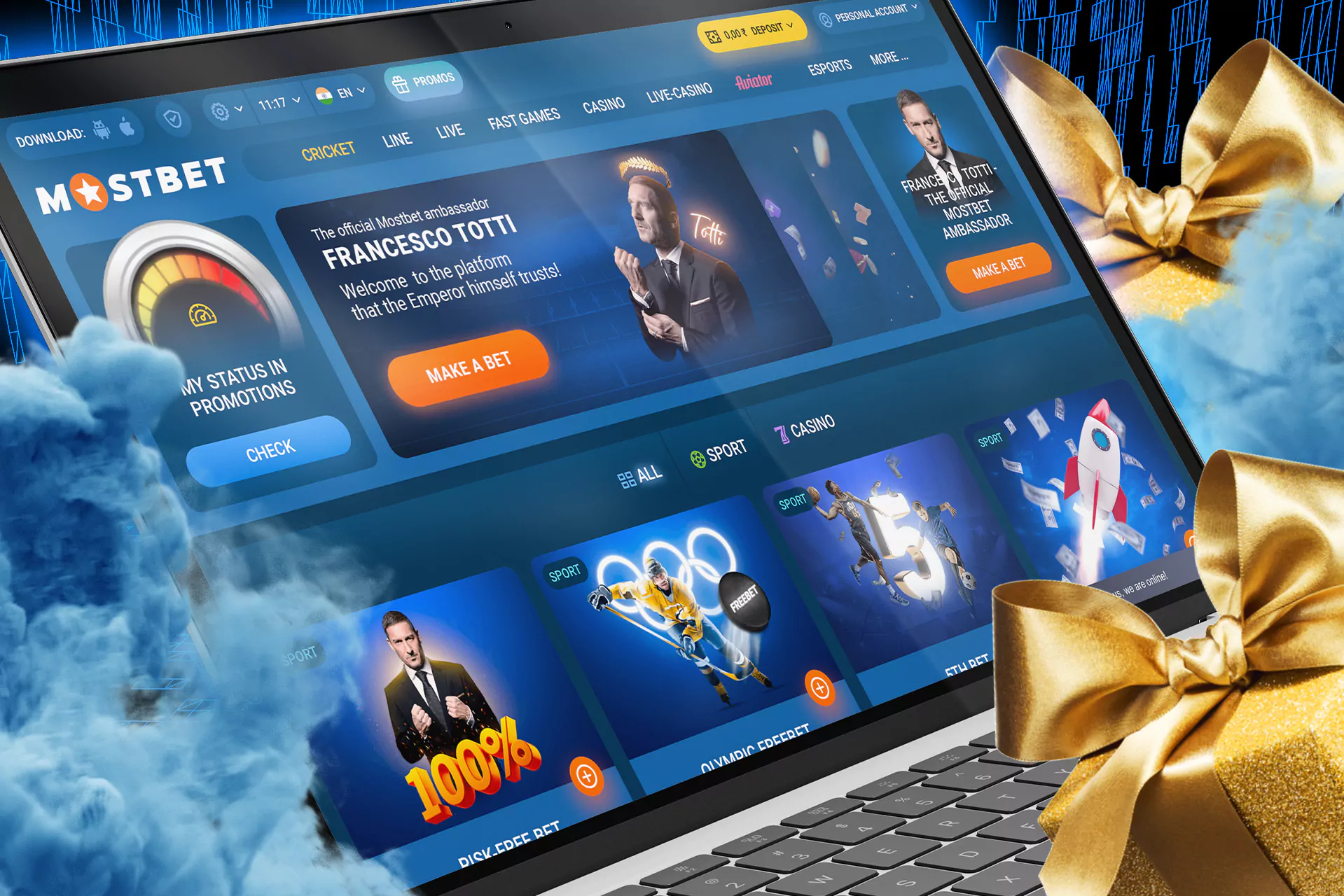 All the bonuses, promotions and loyalty programs that await you after you register on Mostbet official website.