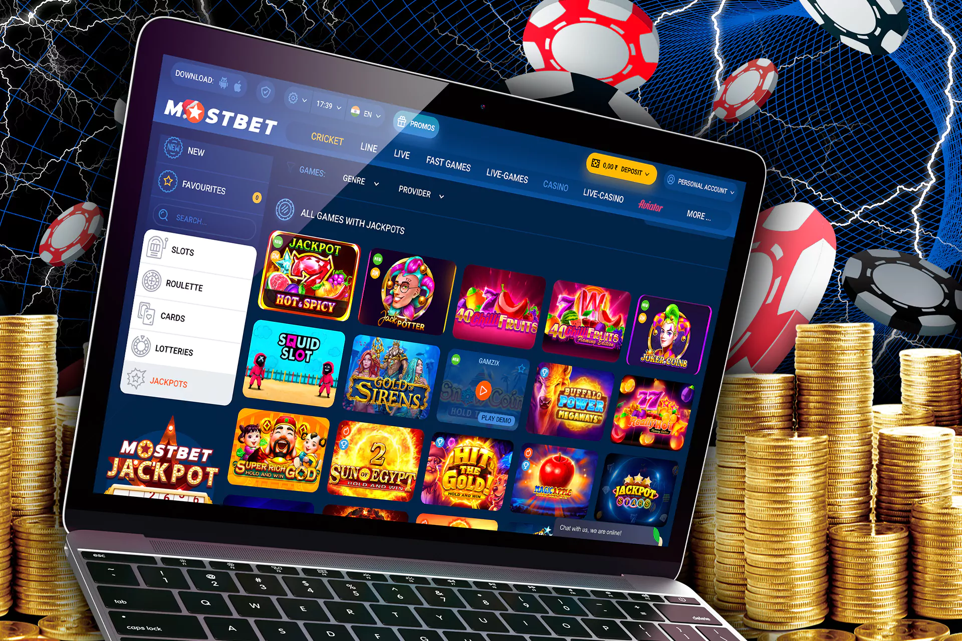 Mostbet jackpot slots.