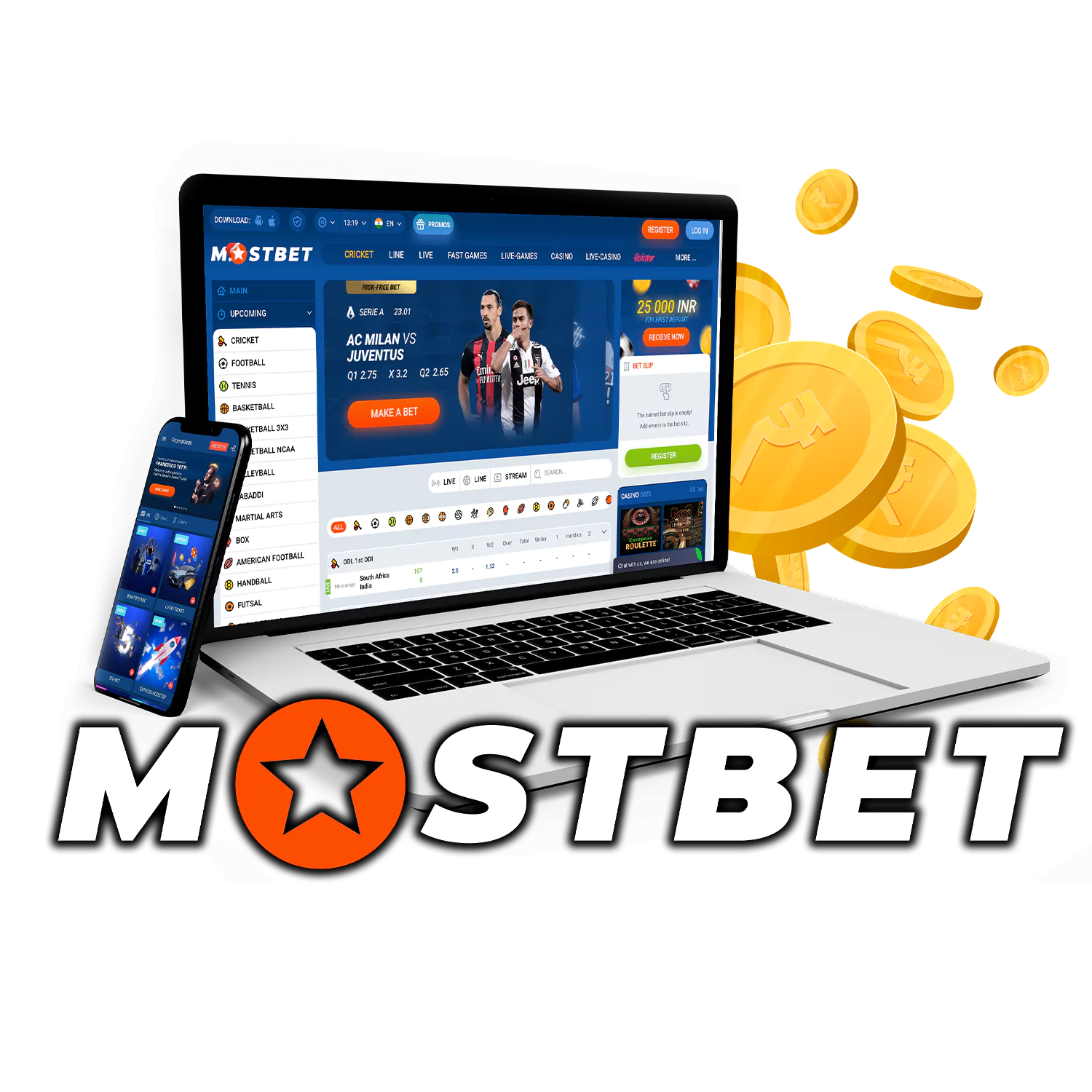 Mostbet — official website for sports betting and casino entertainments in India.