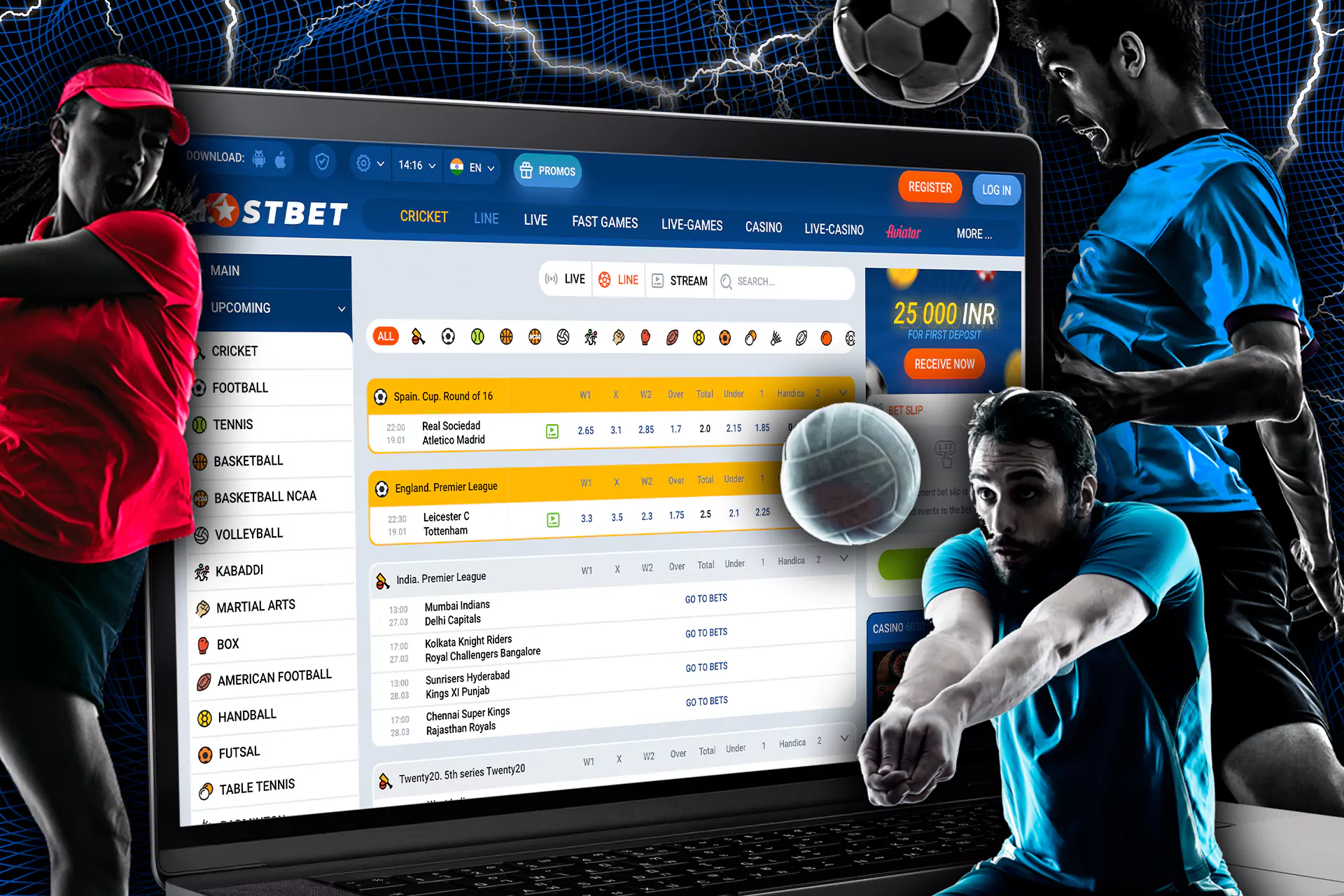Online sports betting at Mostbet India.
