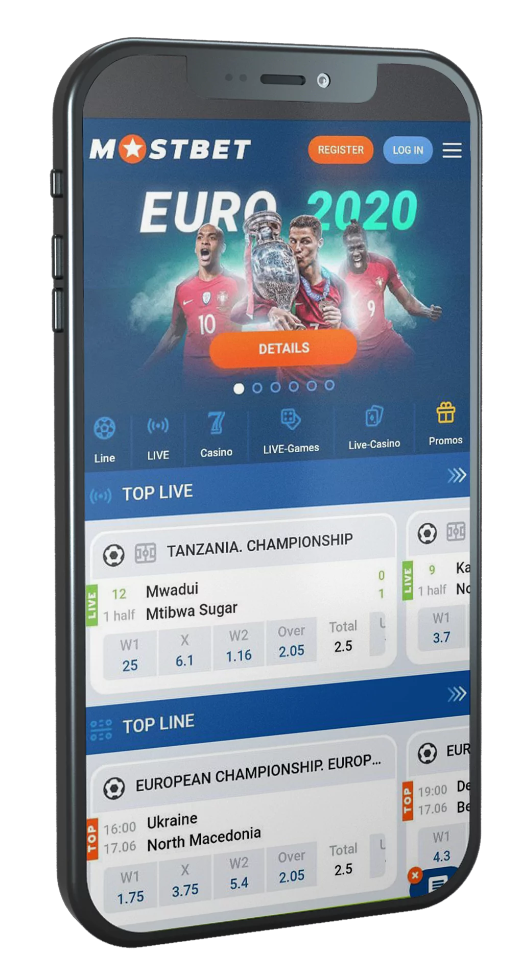 Place bets on football right on your mobile phone.