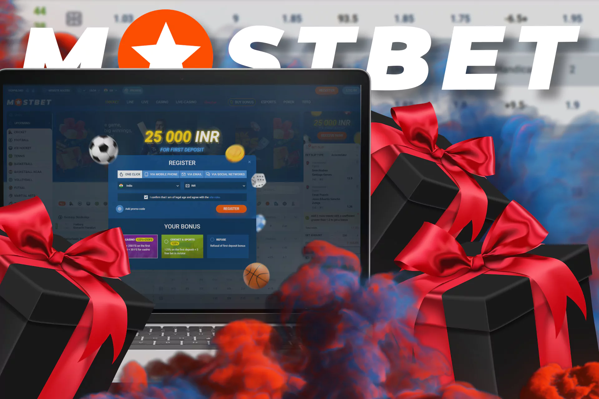 With Mostbet you will get your first tennis betting bonus right during registration.