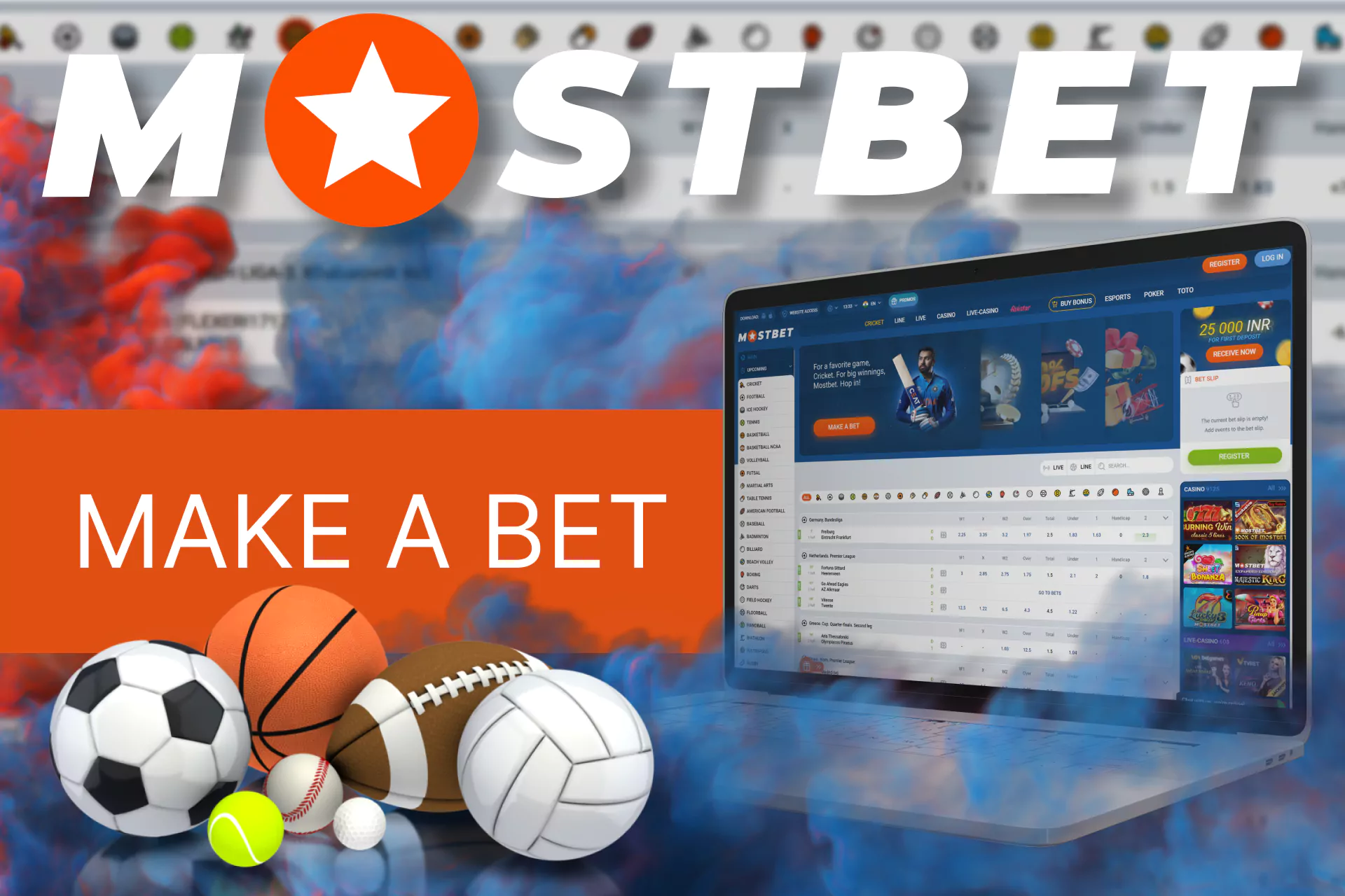 In addition to tennis, bet on any other sports on Mostbet.