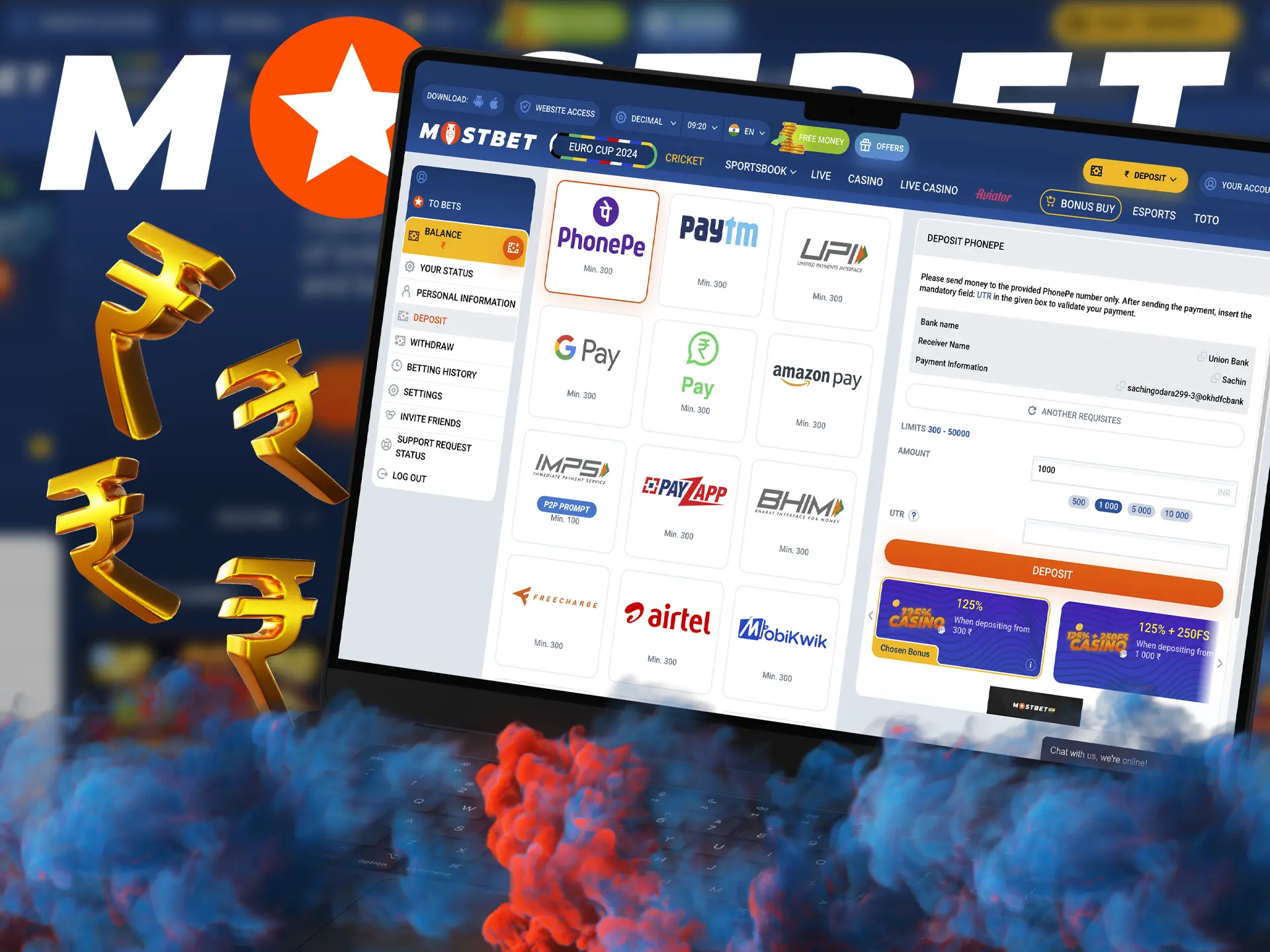 At Mostbet Casino, you'll find the most popular methods of funding your account.