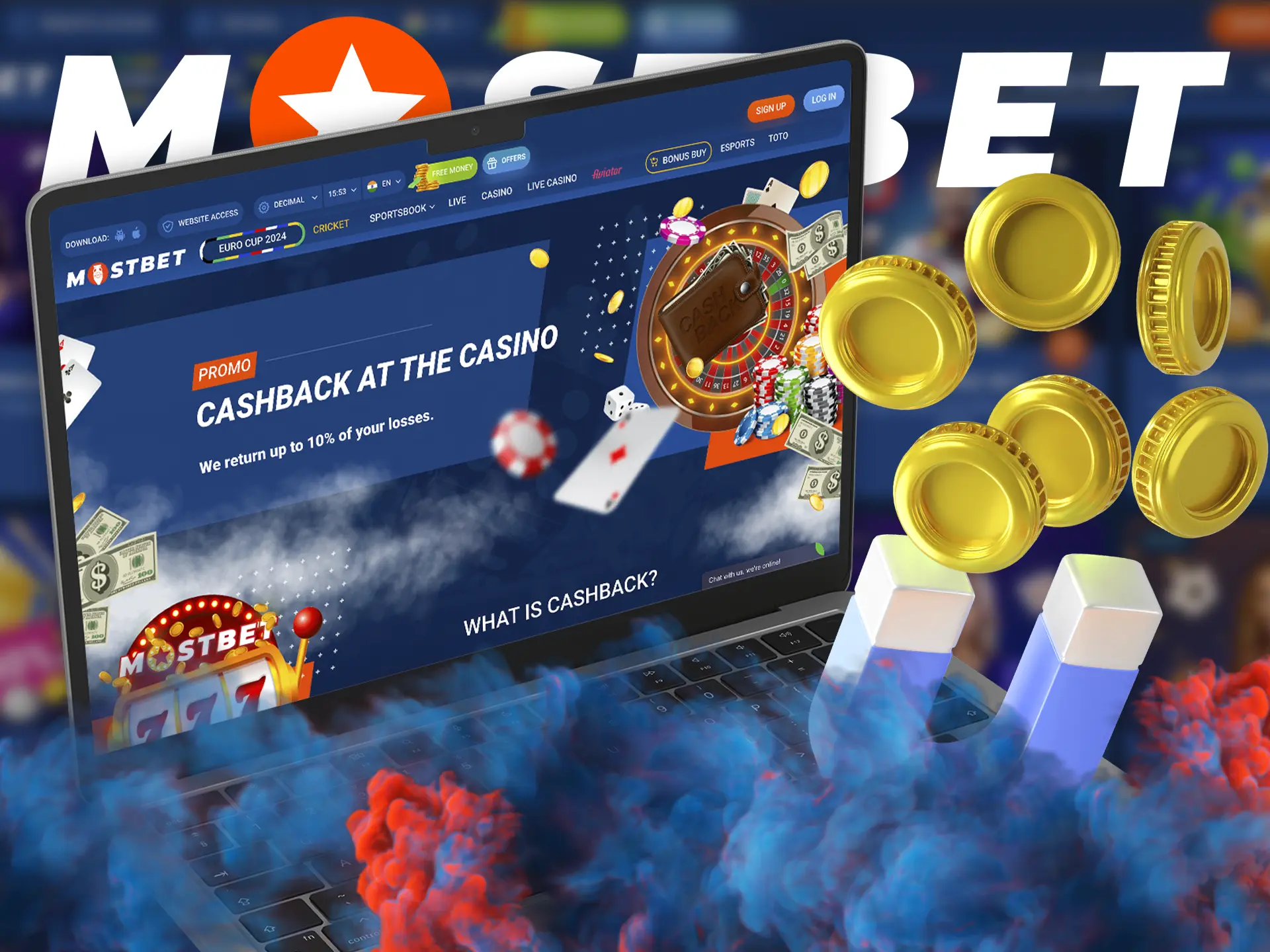 Don't be afraid to lose, as Mostbet Casino offers excellent cashback.