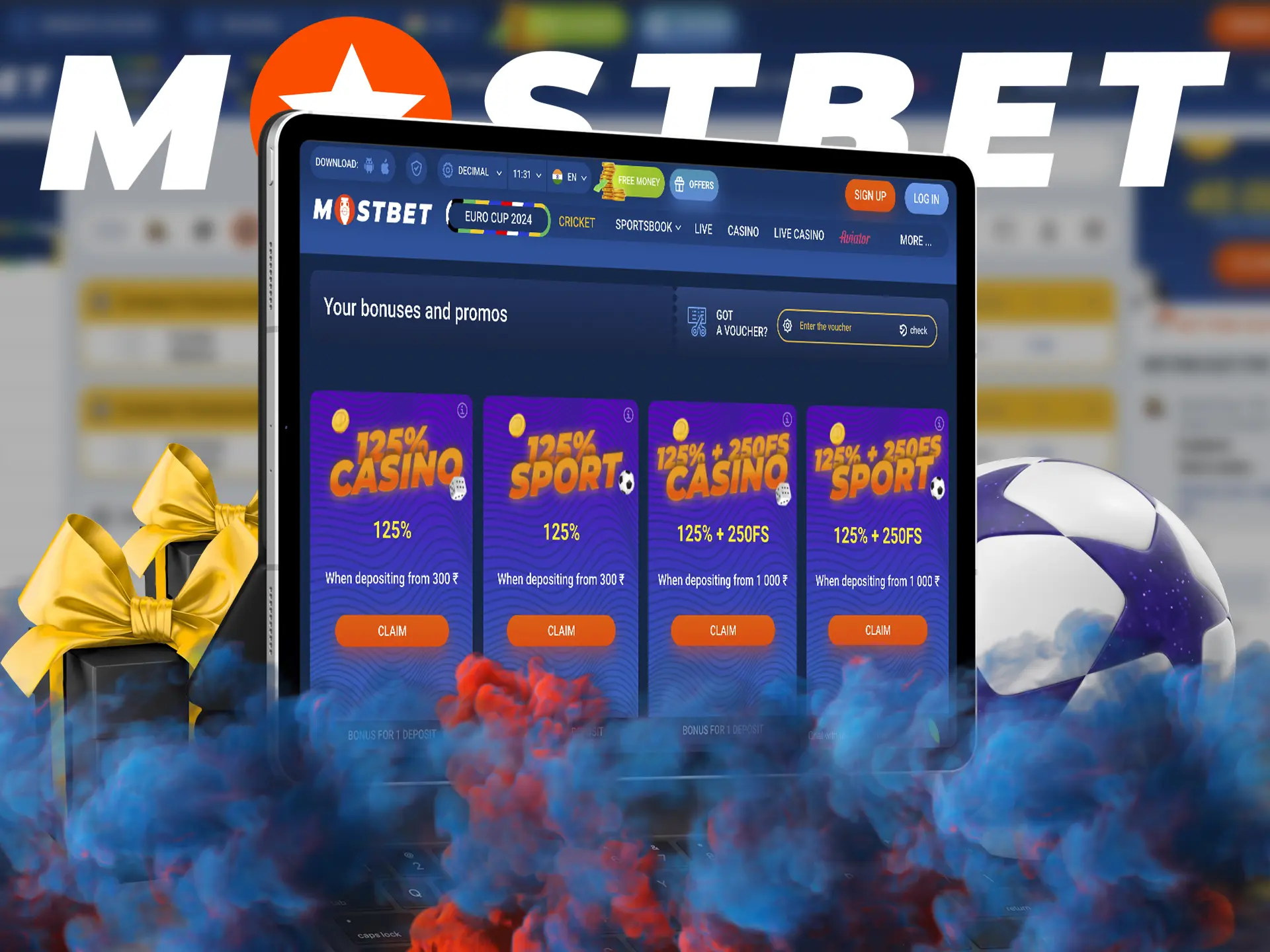 Mostbet's bonus programme will increase your deposit and give you more options to bet on the best football matches.
