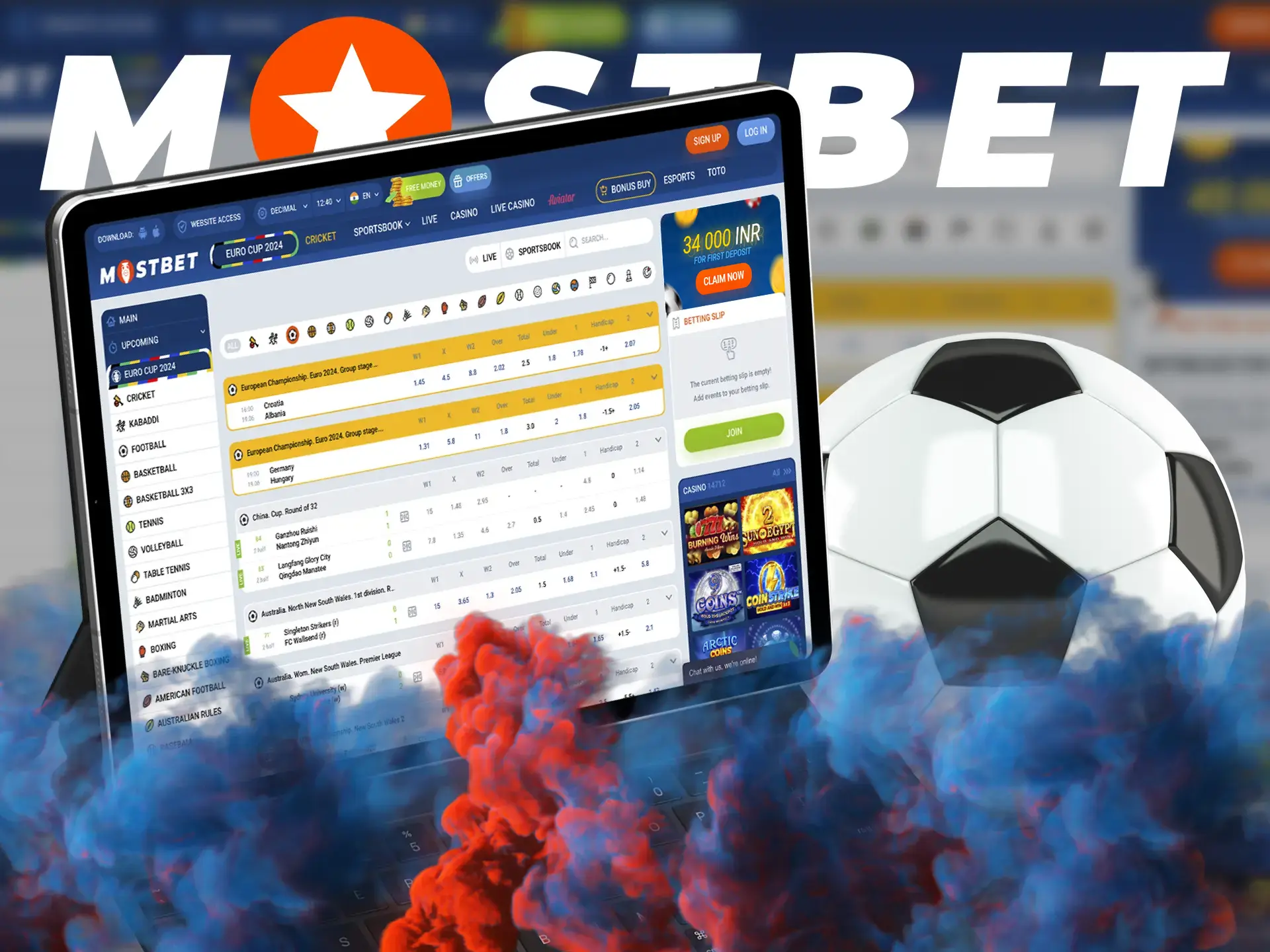Don't miss the opportunity to bet on a football event and win with Mostbet.