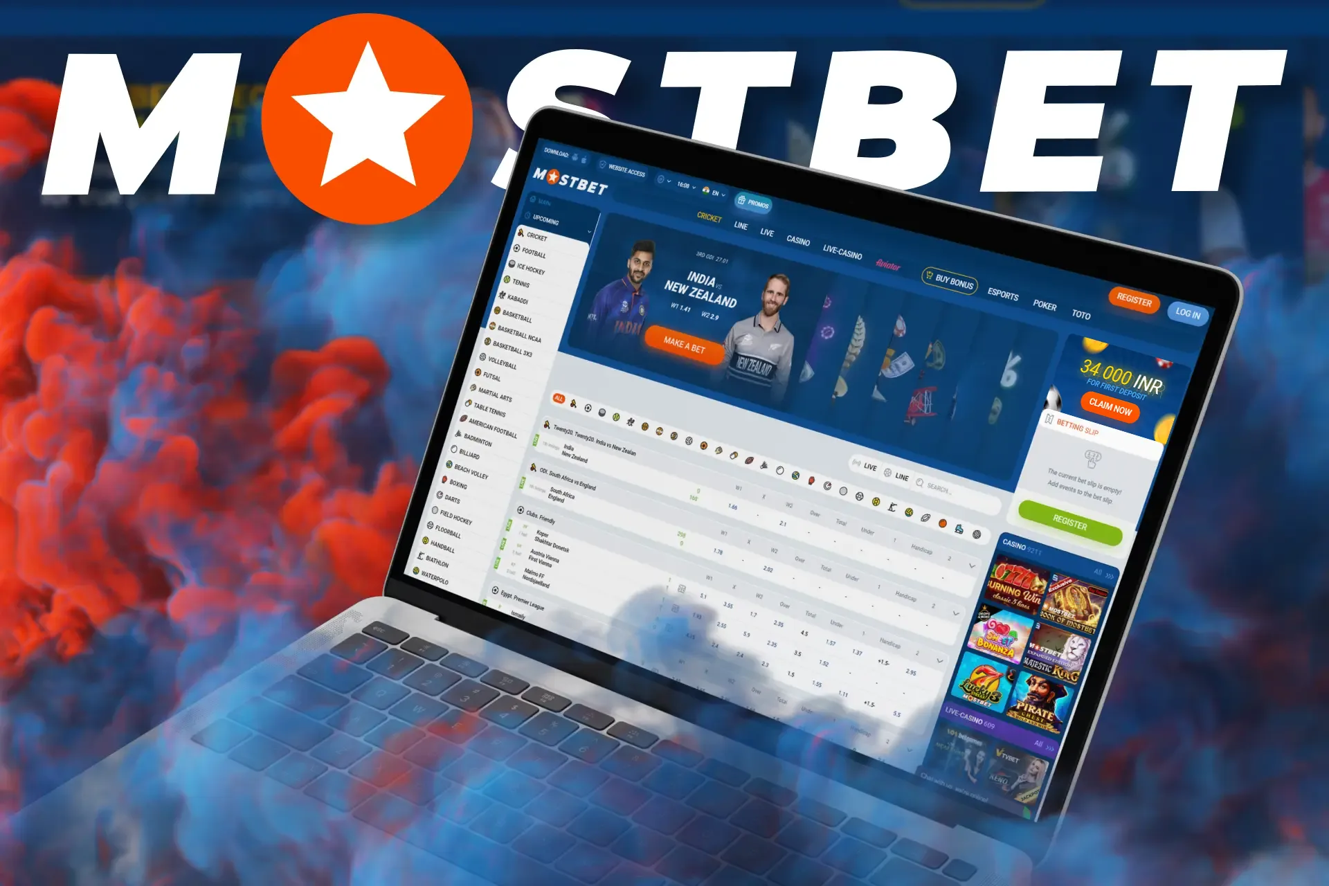 Sign up and start downloading the Mostbet app on your laptop.
