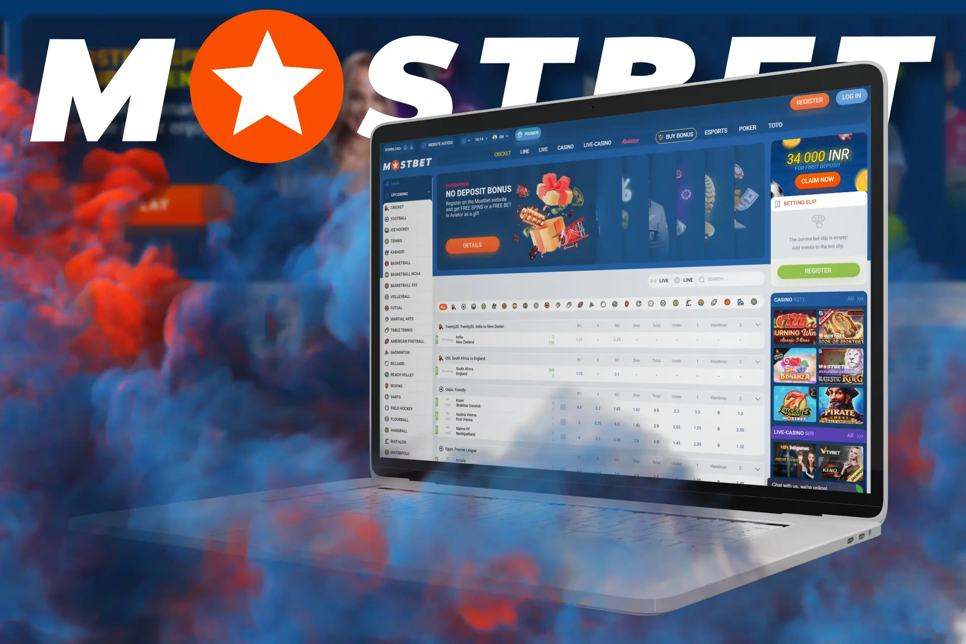 Install the Mostbet app on your computer to enjoy your favourite slots in large resolution.